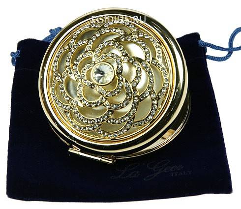 Зеркальце со стразами "LA GEER"  105-326 фото 1 — Egidius.ru