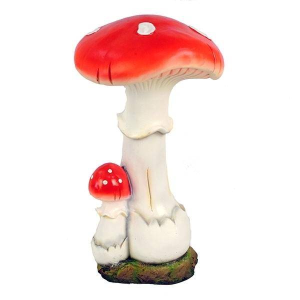 Фигура садовая "Гриб мухомор двойной большой" L23W23H44см 81-6717 фото 1 &mdash; Egidius.ru