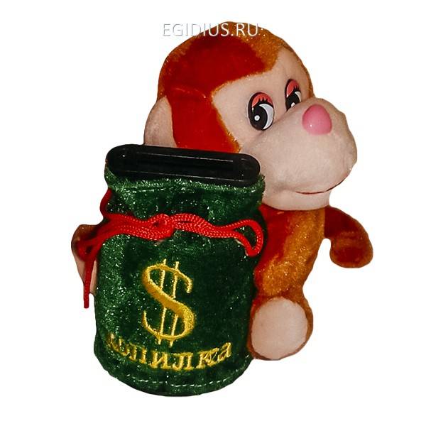 Копилка "обезьянка" музыкальная  маленькая 11см 280-724 фото 1 &mdash; Egidius.ru