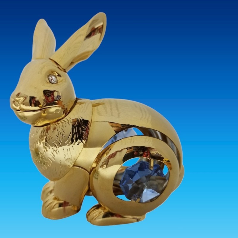 Фигурка Swarovski Кролик 7*5*6.5см голубой кристалл, символ года 2023, кролик, кот, заяц 3-2-178 фото 1 — Egidius.ru