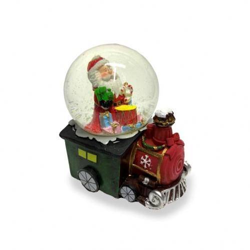 Шар Новогодний, механическая заводка ,снег d=10см 3-1-251 фото 1 — Egidius.ru