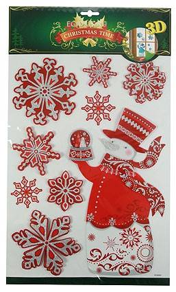 Декоративная наклейка Новогодняя 29*50см  152-332 фото 1 — Egidius.ru