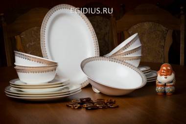 Столовый сервиз  &quot;Акку &quot;  6/20пр Костяной фарфор 620-224 — Egidius.ru