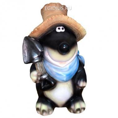 Фигура декоративная Крот в шляпе Н45см. 81-6509 — Egidius.ru