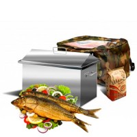 Коптильня из нержавейки с гидрозамком &quot;Фортуна&quot; 600*300*300 2,0 мм 680-125