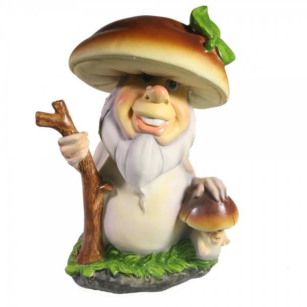 Садовая фигура "Сказочный гриб-Боровик" L12,5W10,5H18 81-6805 фото 1 &mdash; Egidius.ru