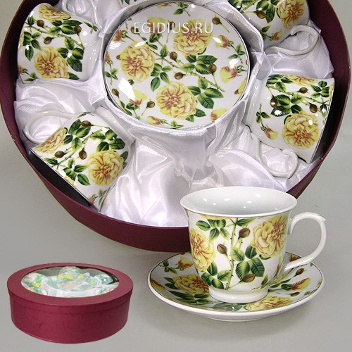 Набор чайный 12 пр. желтый шиповник 220 мл под.уп. 900-367 фото 1 &mdash; Egidius.ru