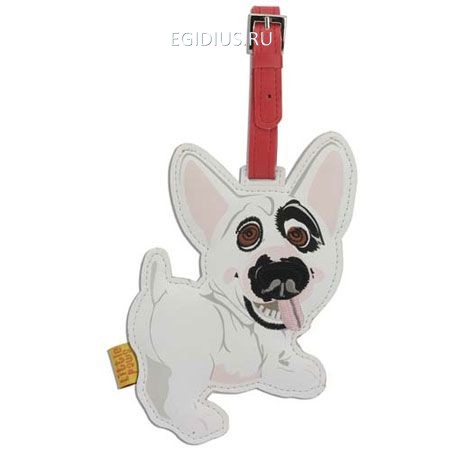 Кожаный ярлык на сумку: English Bull Terrier  201-530 фото 1 — Egidius.ru
