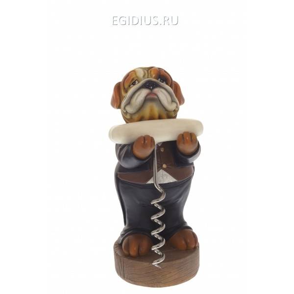 Штопор на подставке Бульдог, L7,2 W6,2 H14,7 см 82-0071 фото 1 &mdash; Egidius.ru