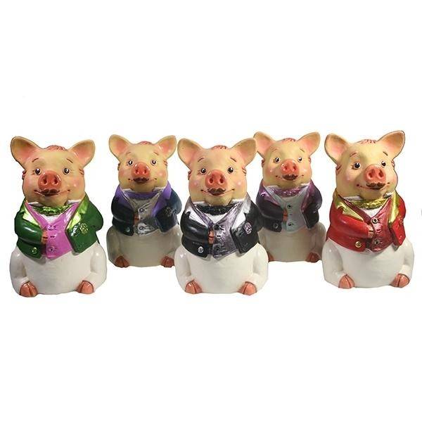 Копилка "Свин Джордж",  L9.5W8.5H16, 5в. 82-0500 фото 1 — Egidius.ru