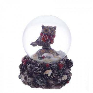 Шар снежный &quot;совенок&quot;, 5,3х5х6,5см, 45мм 81-1232 — Egidius.ru