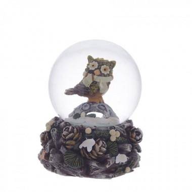 Зимний шар &quot;Сова&quot;, D4,5 L5,3 W5,3 H6,5 см 81-1278 — Egidius.ru