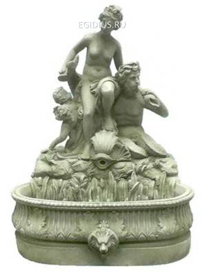 Декоративный фонтан Мифы Рима№7, белый мрамор   H*L*W=40*28*20 10-0041 фото 1 — Egidius.ru