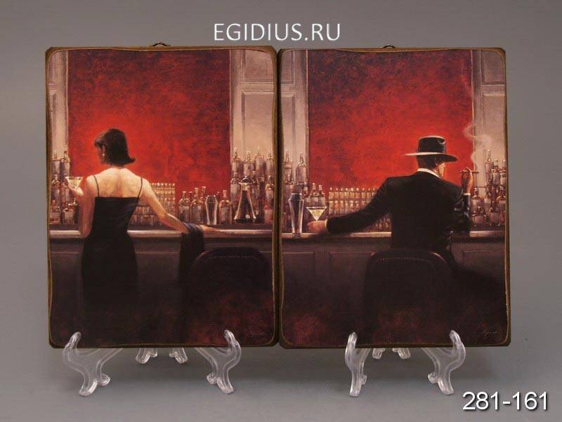 Комплект настенных панно из 2 штук 16*21 см. 319-625 фото 1 &mdash; Egidius.ru