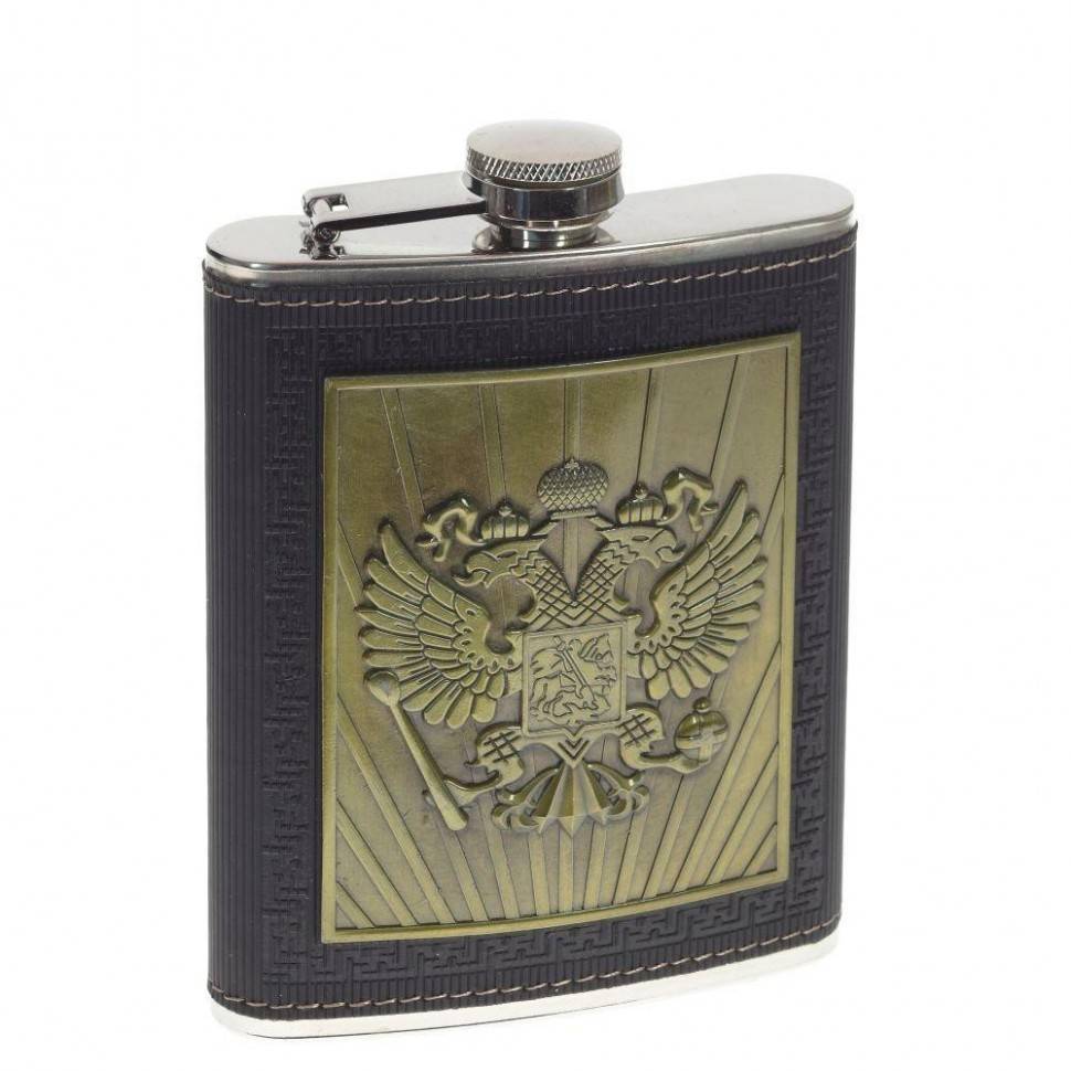 Фляжка, 250 мл, "Герб" L9 W2 H13 см 81-1679 фото 1 — Egidius.ru