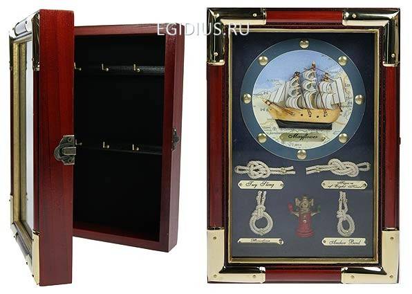 Коллаж-ключница Парусник 17*7*25см  104-058 фото 1 — Egidius.ru