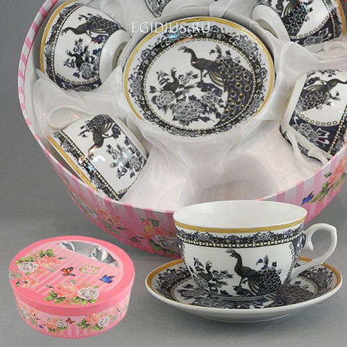 Набор чайный 12 пр. синий павлин 220 мл под.уп. 900-244 фото 1 — Egidius.ru