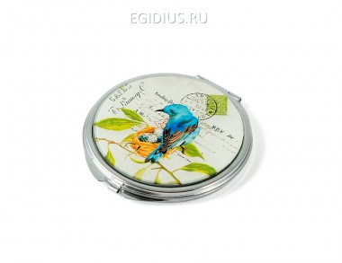 Зеркальце карманное Птичка 8*7см  105-203 — Egidius.ru