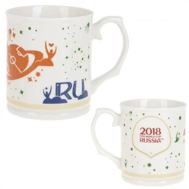Кружка фарфоровая &quot;Чемпионат Мира FIFA 2018&quot; v=420мл.  406-196 — Egidius.ru