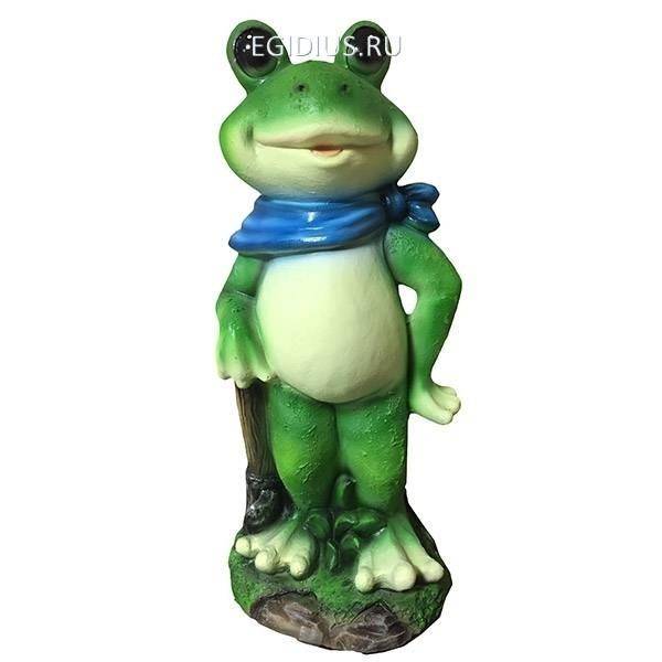 Фигура декоративная Лягушка с лопатой 81-6510 фото 1 &mdash; Egidius.ru