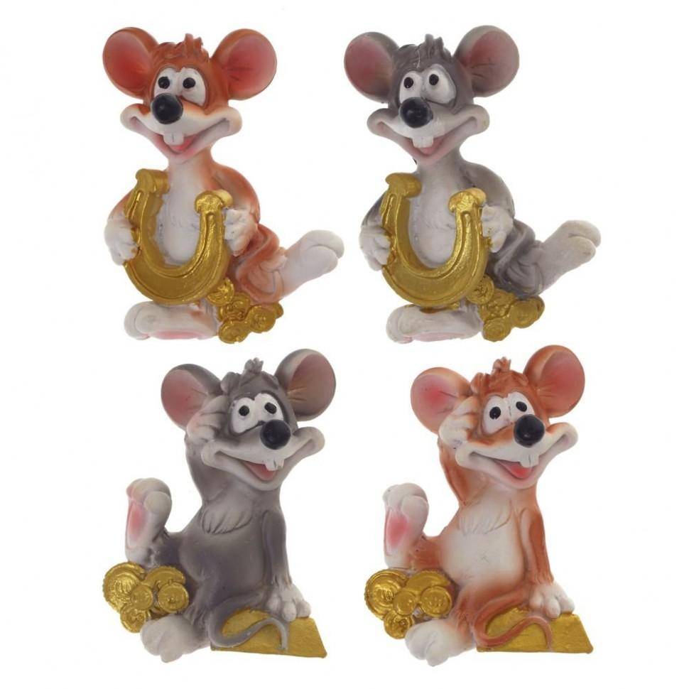 Магнит "Мышка", L3,5 W2 H7 см, 4в. символ года 2020 82-1136 фото 1 &mdash; Egidius.ru