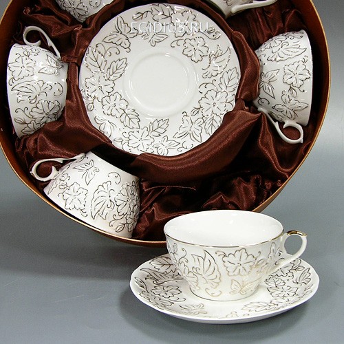 Набор чайный 12 пр. золотые бабочки 200 мл под.уп. 900-368 фото 1 &mdash; Egidius.ru