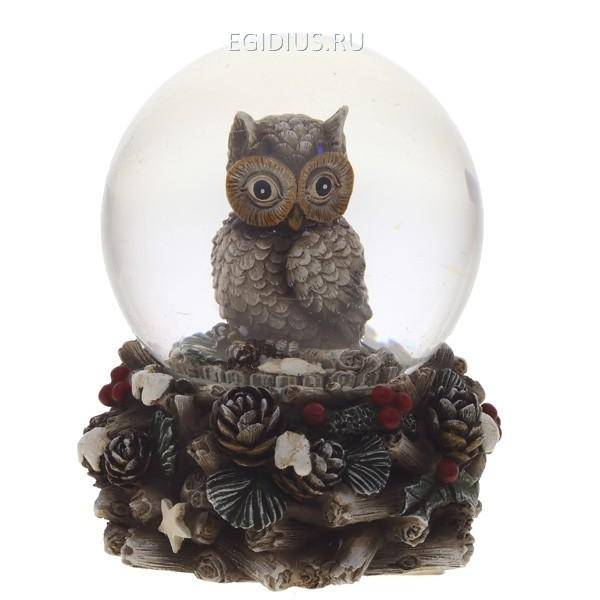 Зимний шар со снегом, 7.5x7.5x9 см 81-1176 фото 1 &mdash; Egidius.ru
