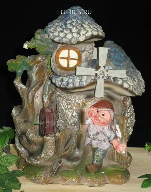 Фонтан с гномиками и мельницей,W*L*H=18.1*14.2*24CM 10-0203 фото 1 — Egidius.ru Фонтан с гномиками и мельницей,W*L*H=18.1*14.2*24CM 10-0203 фото 1 — Egidius.ru