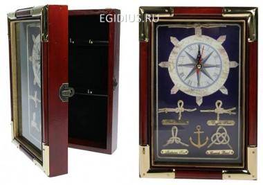 Коллаж-ключница с часами 17*7*25см 104-059 — Egidius.ru