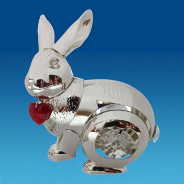 Фигурка Swarovski Кролик 7*4*6см с сердечком, символ года 2023, кролик, кот, заяц 3-2-182 — Egidius.ru