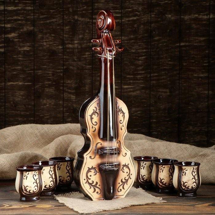 Набор вочно-коньячный Штоф с рюмками "Симфония" 7 предметов, 0,75 л/ 0,1 л 800-002 фото 1 — Egidius.ru