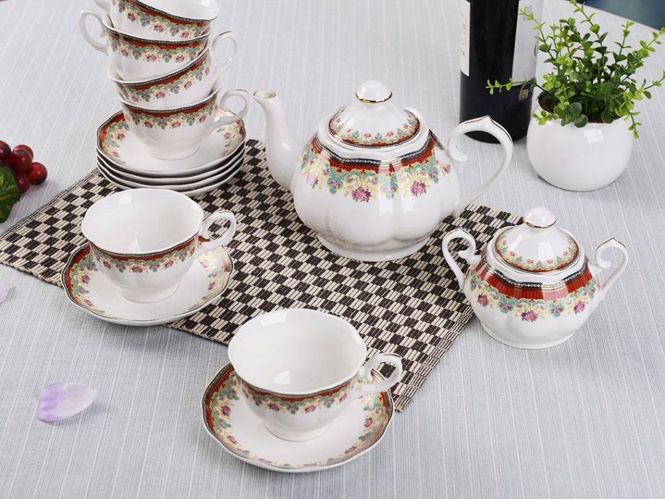 Чайный сервиз 14 пр."Шартрез" в ПУ (чашка 220 мл) 21-1002 фото 1 &mdash; Egidius.ru