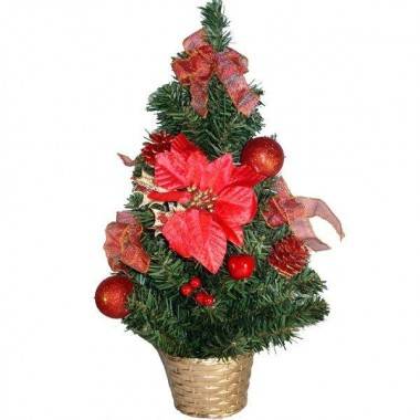 Ёлка декоративная с украшениями, H 51 см 80-0100 — Egidius.ru