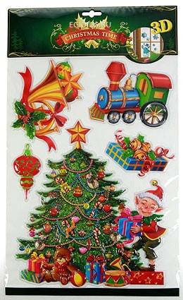 Декоративная наклейка Новогодняя 29*50см 152-334 фото 1 — Egidius.ru