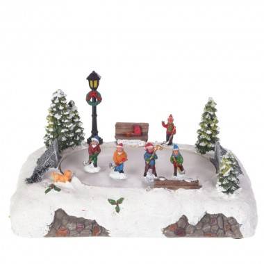 Фигурка декоративная  с движущимися элементами и подсветкой. АА*3шт (не прилаг.), 28х20х15,5см 84-0422 — Egidius.ru