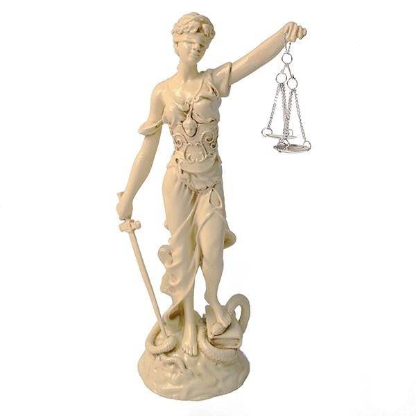 Фигура декоративная Фемида (цвет слоновая кость)L10W17H33 см 81-1553 фото 1 — Egidius.ru