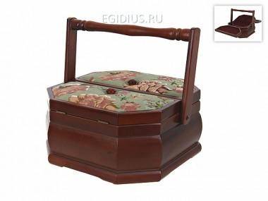 Шкатулка декоративная (для рукоделия) &quot;Цветочная поляна&quot; 25*25*12,5см. 405-000 — Egidius.ru