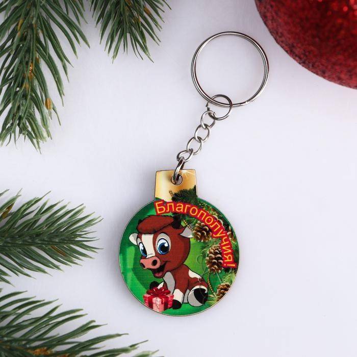 Брелок "Благополучия" символ года на зелёном фоне 813-400 фото 1 — Egidius.ru