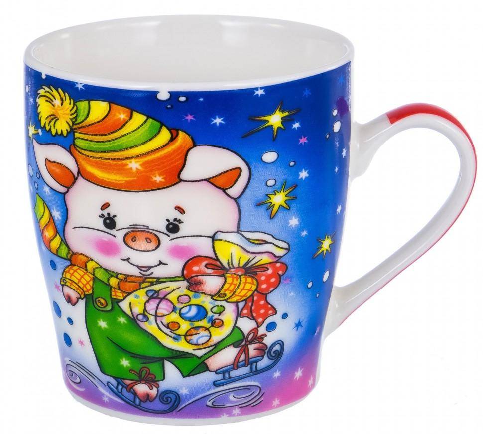 Кружка 270мл "Поросенок на коньках" 910-024 фото 1 — Egidius.ru