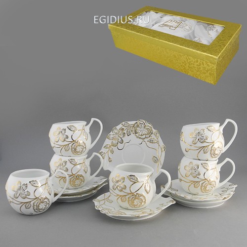 Набор чайный 12 пр. золотая поэма 260 мл под.уп. 900-310 фото 1 — Egidius.ru