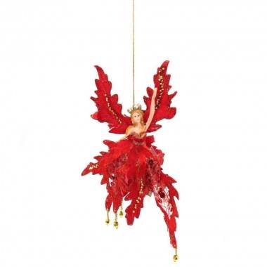 Новогоднее украшение &quot;Фея&quot; (красная), 22,8см (без инд.упаковки) 84-0146 — Egidius.ru