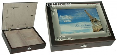 Шкатулка-фоторамка ювелирная &quot;Moretto&quot; 24*19*5см  110-272 — Egidius.ru