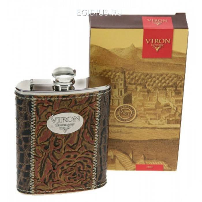Фляжка подарочная VIRON 230 мл. 3*9*13 см. 114-502 фото 1 — Egidius.ru