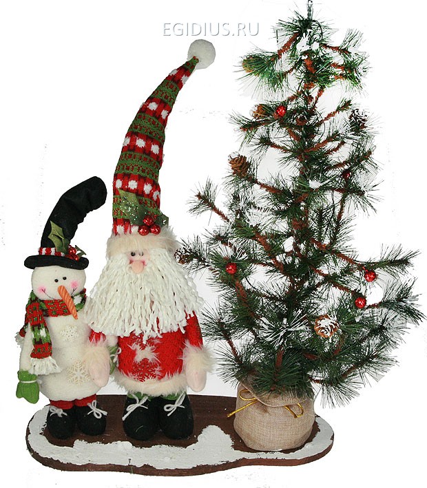 Новогодняя композиция С Новым Годом с подсветкой 47*20*76см 150-549 фото 1 &mdash; Egidius.ru