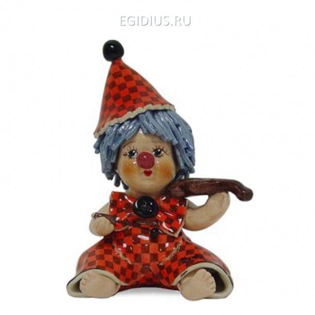20056 Клоун  со скрипкой h 11 см 705-213 фото 1 — Egidius.ru