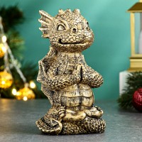Копилка &quot;Дракончик медитирует&quot; (золото) 14*8*9см 81-3242