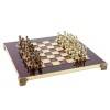 Шахматный набор  "Греко-Романский Период"  (красн. мет. доска 44х44, дер. короб, фигуры золото/бронза) 31-0788 фото 1 — Egidius.ru