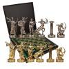 Шахматный набор "Греческая Мифология" (зелен. мет. доска 36х36, дер. короб, фигуры золото/серебро) 31-0830 фото 1 &mdash; Egidius.ru