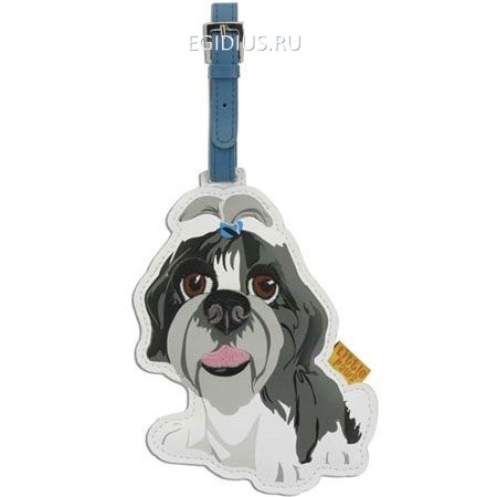 Кожаный ярлык на сумку: Shih-Tzu  201-533 фото 1 — Egidius.ru