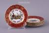 Набор тарелок из 6 шт."красная охота" диаметр=17 см. 300-506 фото 1 — Egidius.ru